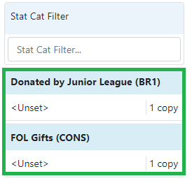 Item stat cats in Holdings Editor