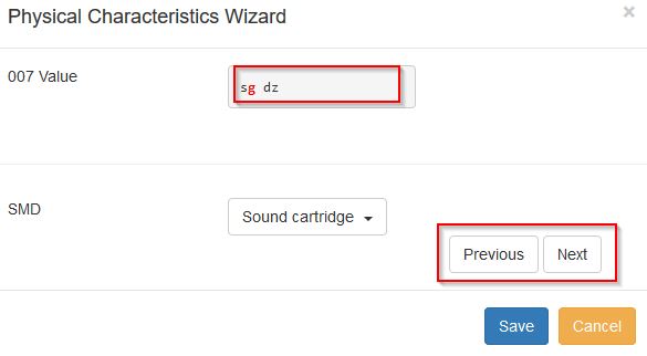 View of physical characteristics wizard showing red affected character