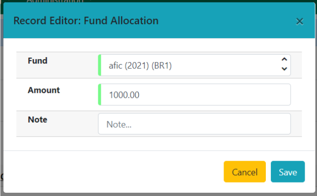 Allocate Credits to Funds