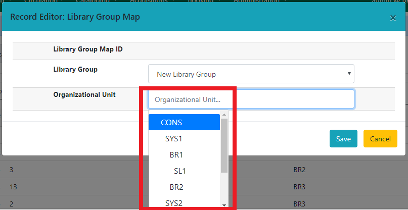 Organizational Unit Selector