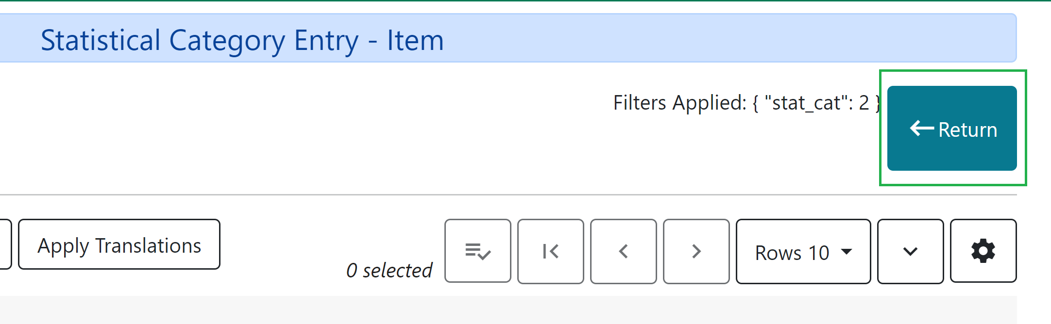 Return button