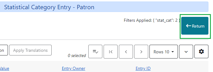 Return button