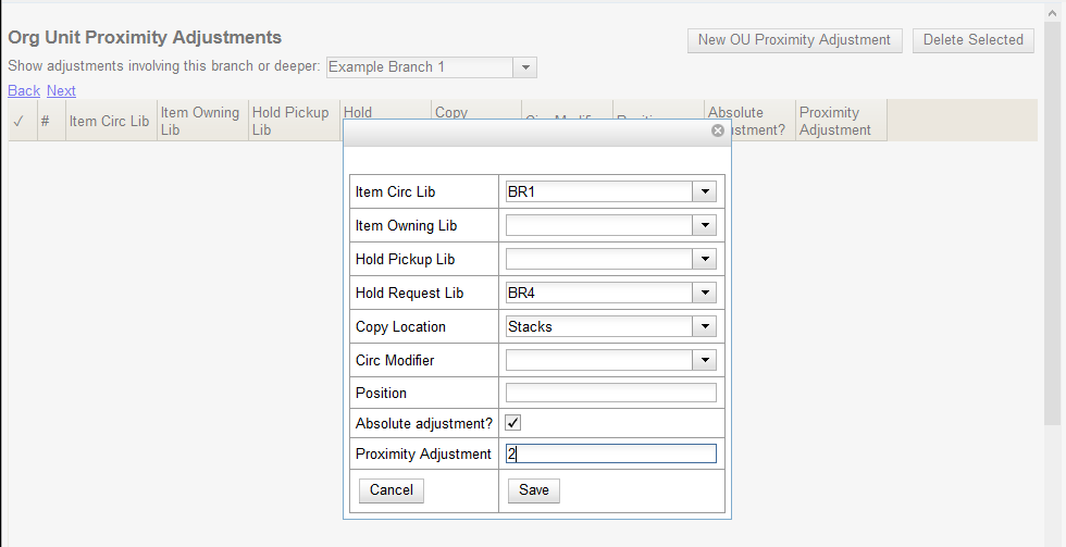 Org Unit Proximity Adjustment