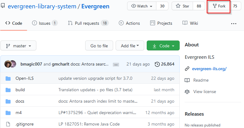 Github Click Fork Screenshot