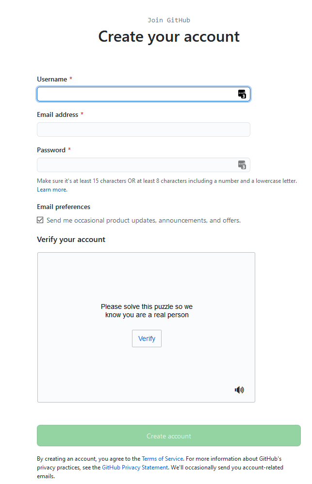 Github Create Account Screenshot