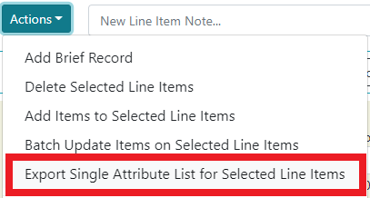 Export Attribute List Menu Location