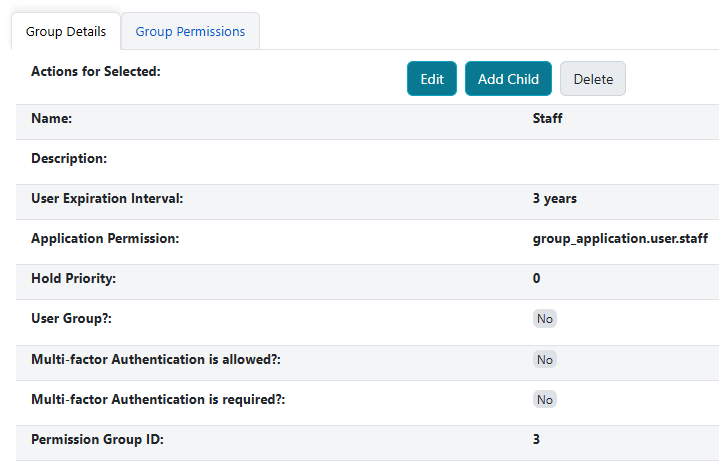 Permission group details