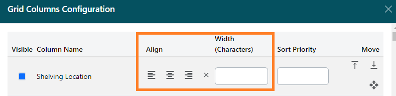 Column alignment and width of characters
