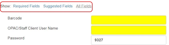 Another zoomed in view. This one has expanded slightly to include the Show options just above the Barcode field.