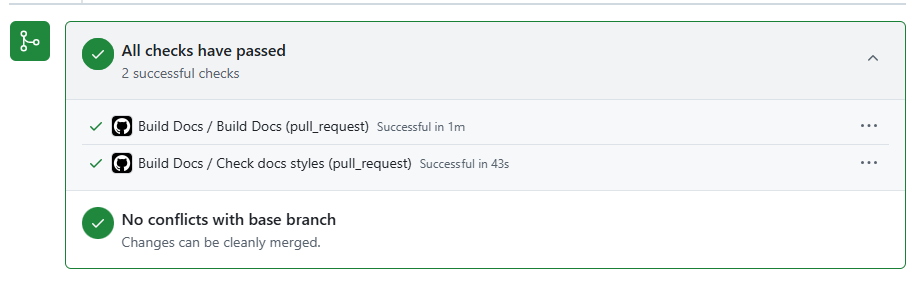 Example checks passed