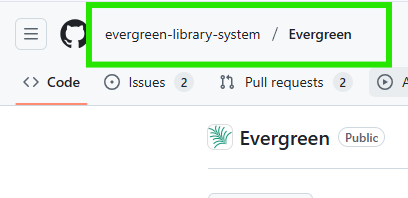 Evergreen main repository path