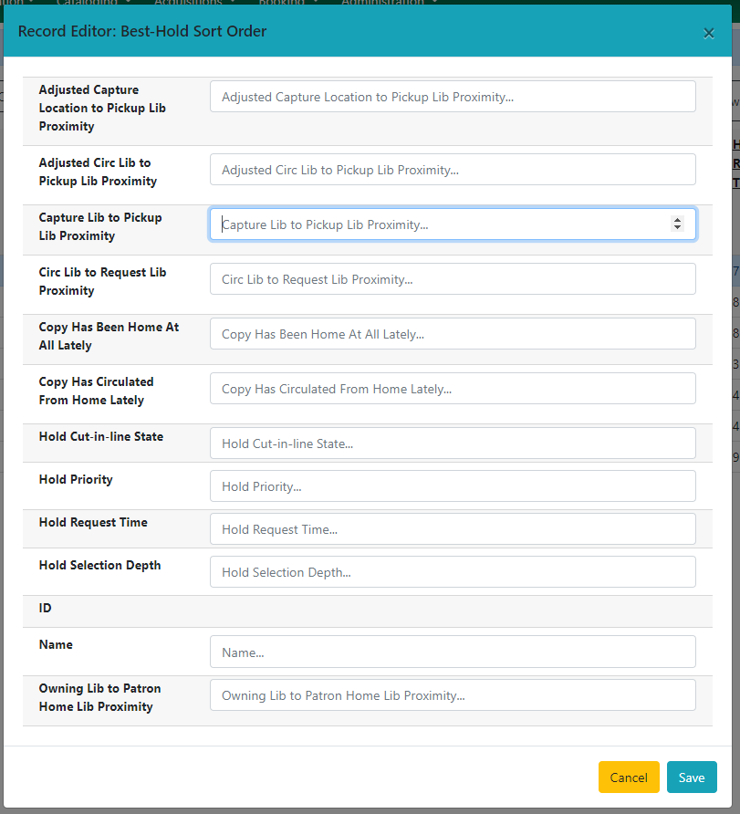 New Best-Hold Selection Sort Order