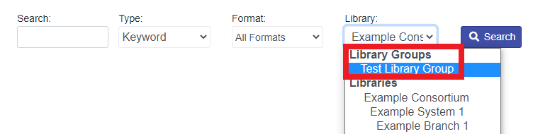 Library Groups in Basic Search