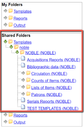 Shared Folder Tree
