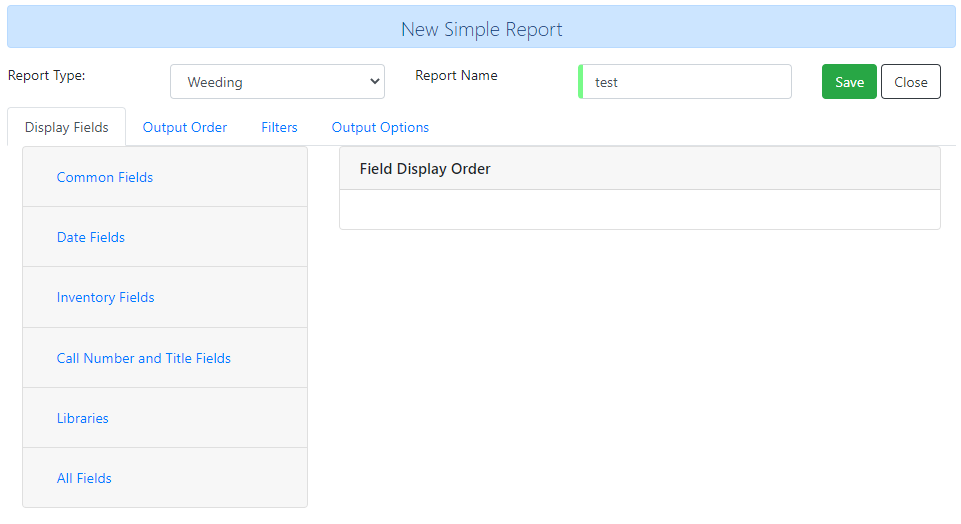 Display Fields