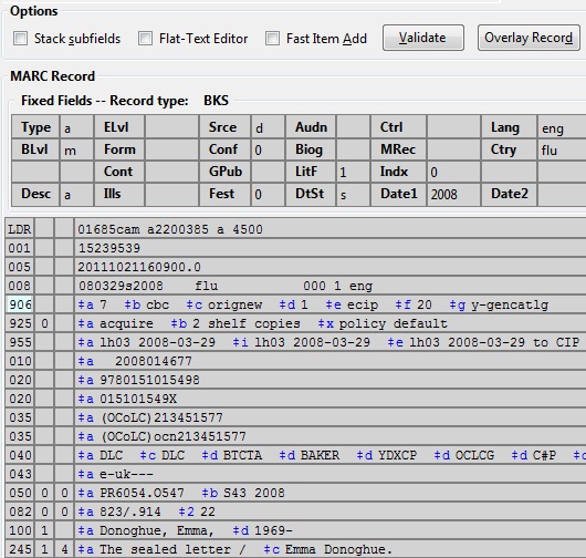 Overlay Existing Record via Z39 50 Import4