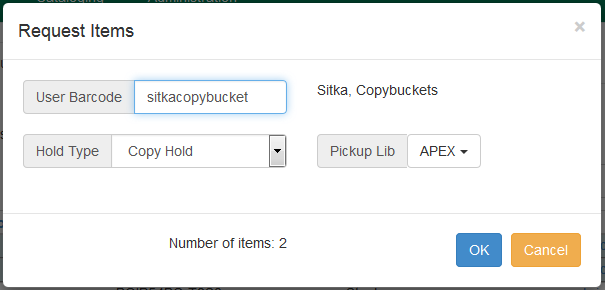 Item Bucket Interface