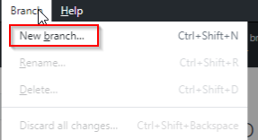 Github Destop Click New Branch Screenshot