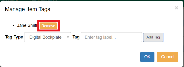 Removing an Item Tag