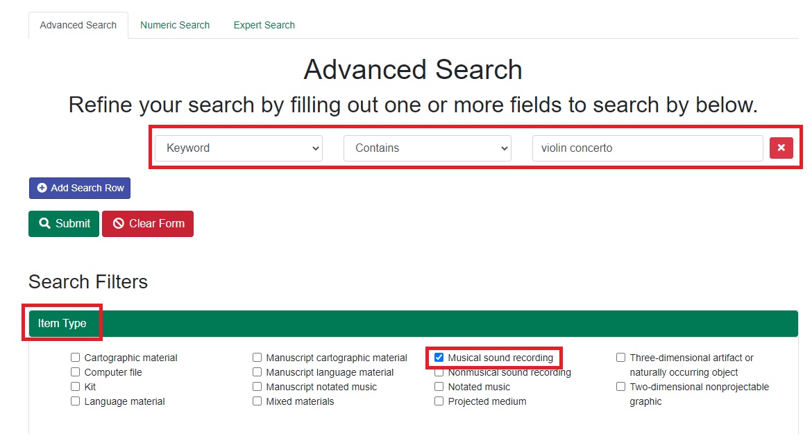 search using search filters