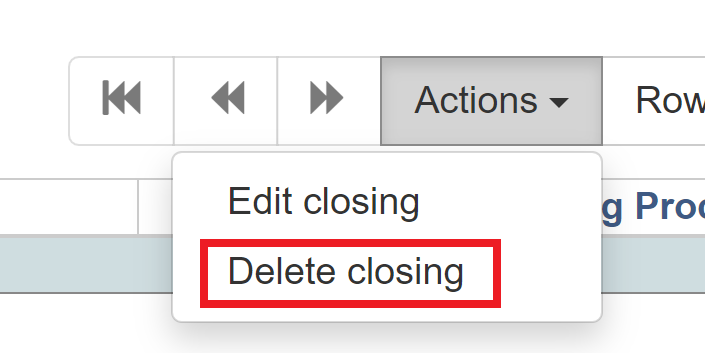 Delete Closing