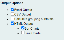 Select Output Options